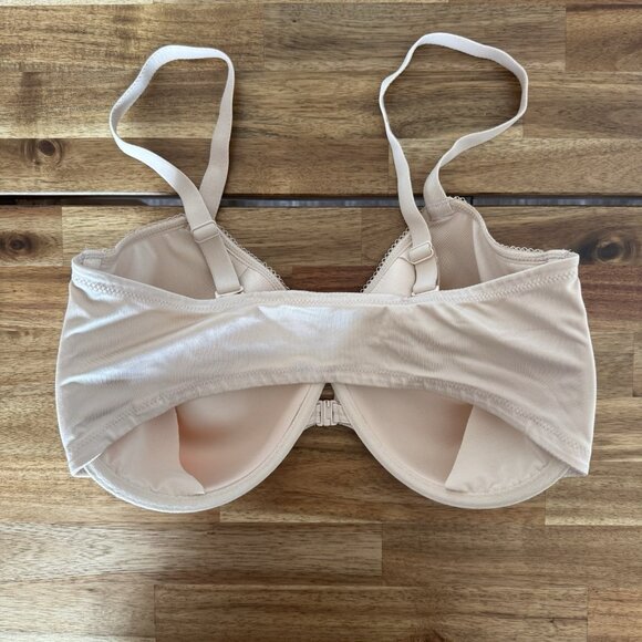 Wacoal Basic Beauty Front Close Plunge Bra Sand Size 40DDD Beige Style 853292 - Picture 4 of 10